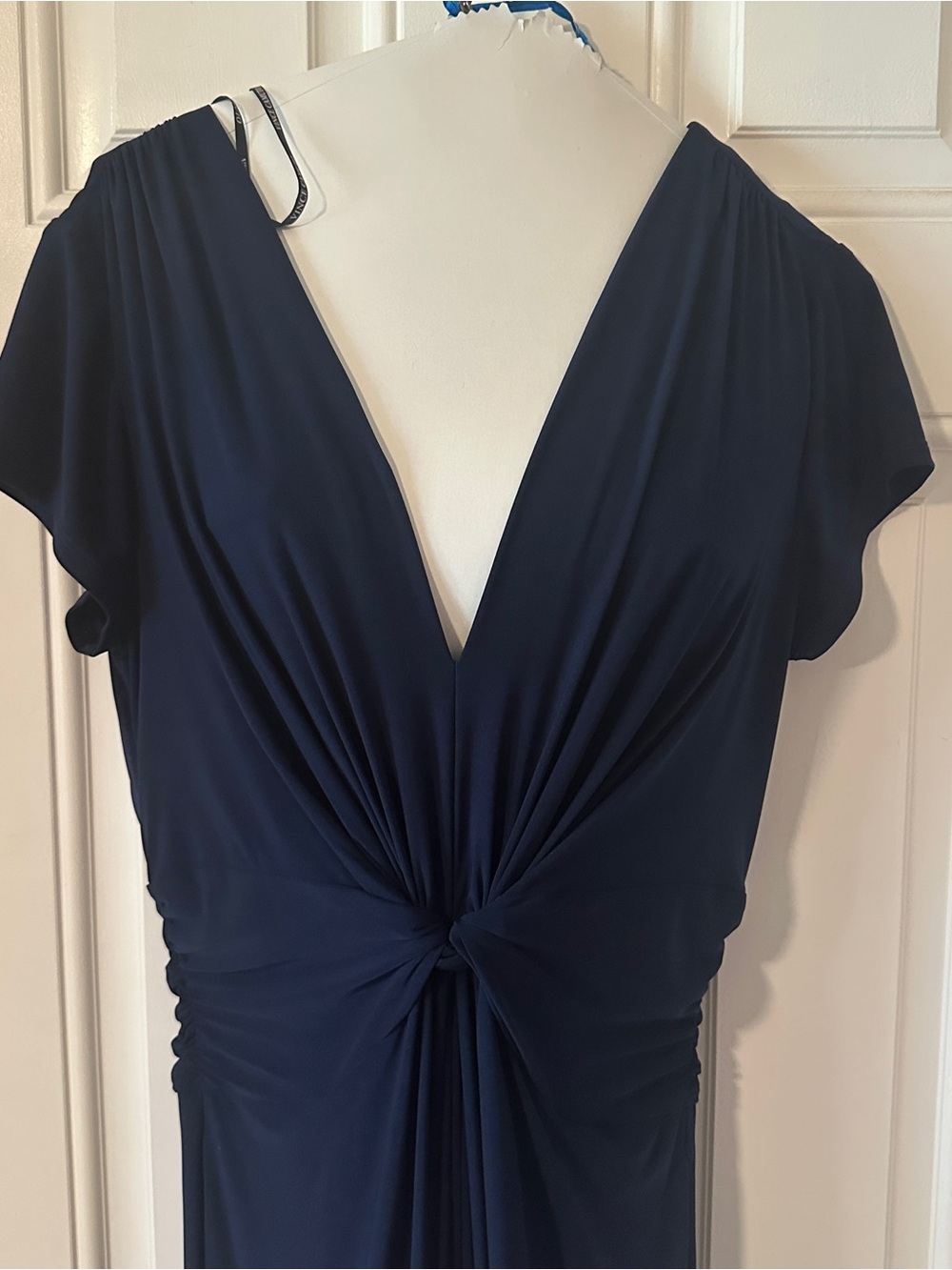 Vince Camuto Navy Knot-Front Jumpsuit